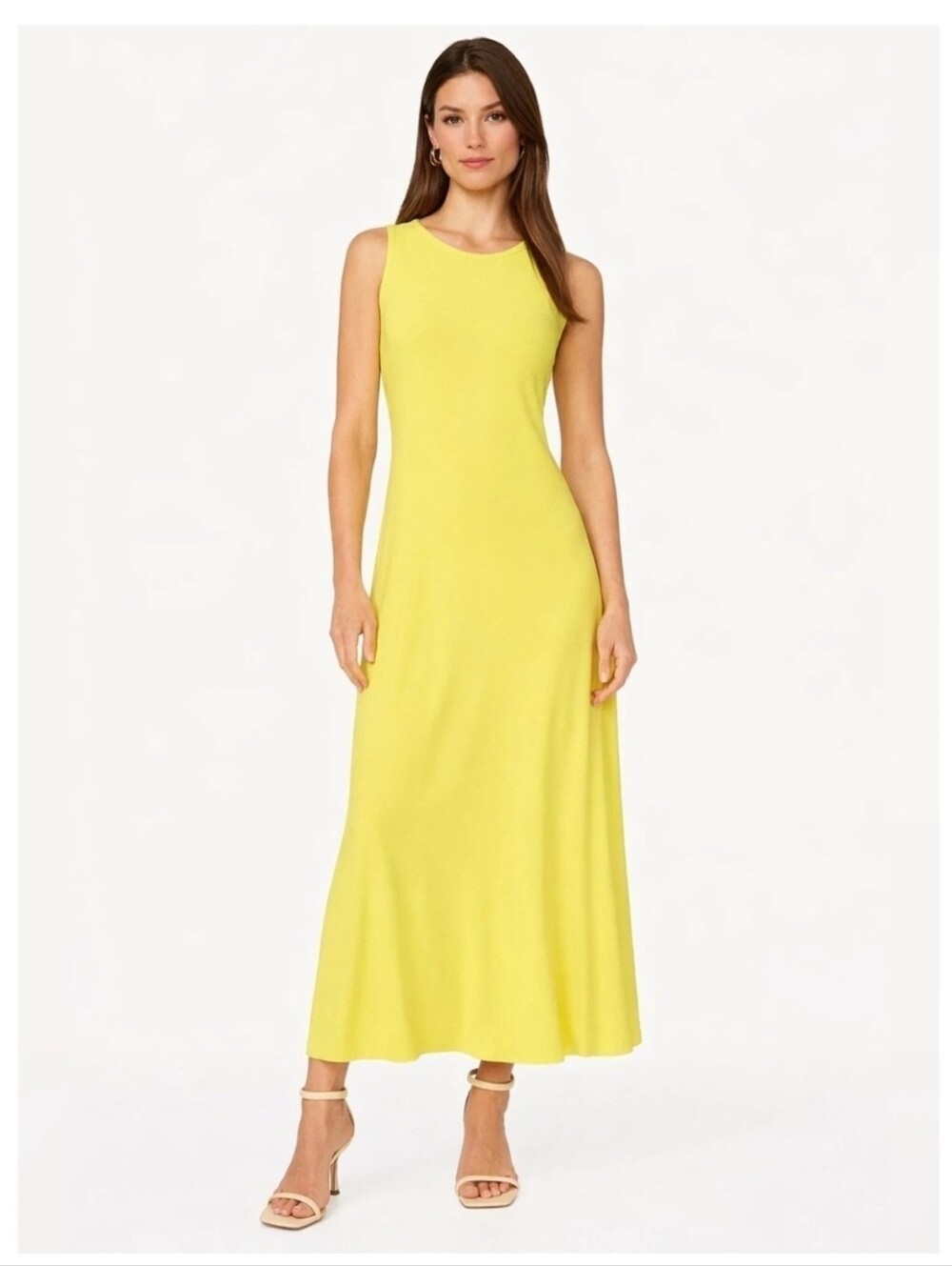 Vince Comuto XS Sleeveless Yellow Maxi Dress - Elegant Summer Style